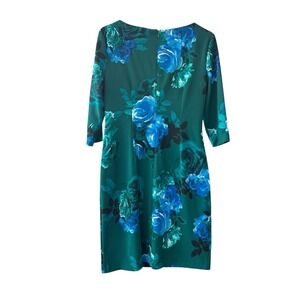 Jessica Howard Floral Sheath Dress 3/4 Sleeve Career Work Party 12P